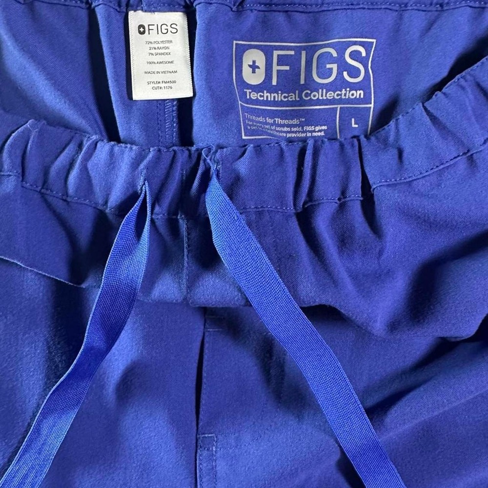 FIGS Women's Royal Blue Scrub Pants Size Large - Picture 2 of 3